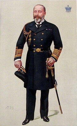 Portrait in naval uniform by Vanity Fair magazine, 1902