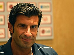 Figo in 2009. He spent four seasons at Inter from 2005 to 2009.