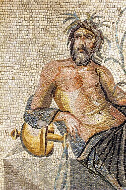 Euphrates as the river god (from Roman mosaic, Zeugma Mosaic Museum in Gaziantep)