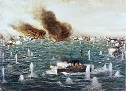 Painting of the Battle of Tsushima, 1905