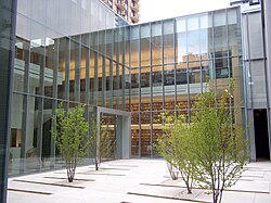 Poetry Foundation Library and courtyard