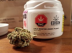 A legal recreational purchase of cannabis in Canada in October 2018