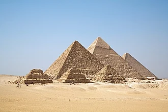 Among the various cradles of civilization is Ancient Egypt. Pictured are the Giza Pyramids.
