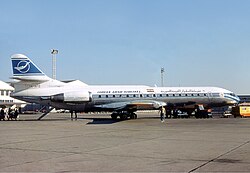 A Sud Aviation SE-210 Caravelle in post-1973 livery.