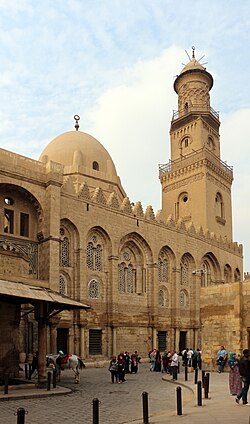 The Qalawun complex (mausoleum-madrasa-maristan) on Muizz Street, Bayn al-Qasrayn, Egypt.