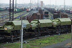 Russian vehicle movement by rail