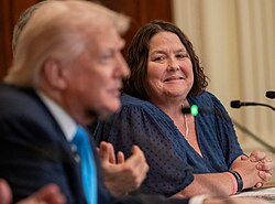 Gleason (right) with President Donald Trump (left) in July 2025