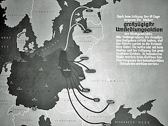 Origin of German colonisers in annexed Polish territories. Was set in action "Heim ins Reich".