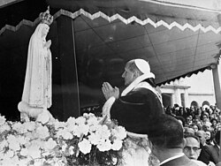 Paul VI during his visit to the Sanctuary of Fátima in 1967