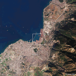 Satellite view of the blaze at İskenderun