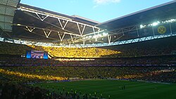 Bayern Munich won 2–1 against Borussia Dortmund to win the 2012–13 UEFA Champions League on 25 May 2013.