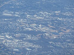 An aerial view of the Gaithersburg campus in 2019