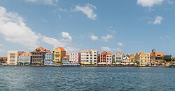 The buildings of the Handelskade in Willemstad, Curaçao