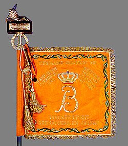 The regimental colour of the Garderegiment Grenadiers en Jagers