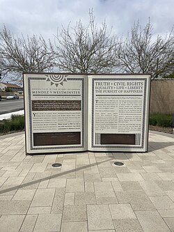 The story of Mendez v. Westminster book monument
