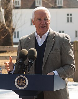 Governor Corbett gives a speech in March 2014