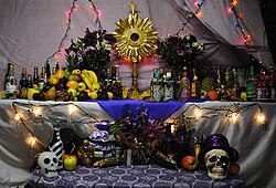 A Haitian Vodou altar