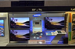 Samsung Smart TVs on display