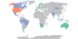 Map of International IDEA members: Founding members Members Observing member