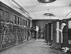 Switches and cables used to program ENIAC (1946)