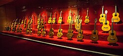 Guitar collection in Museu de la Música de Barcelona