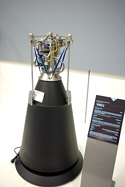 Model of the Vinci rocket engine that powers the upper stage of the Ariane 6 rocket