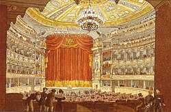 Interior of the first opera house in 1841