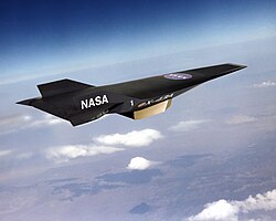 Artist's concept of X-43A with scramjet attached to the underside