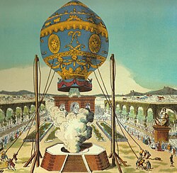 Montgolfier brothers flight, 1784