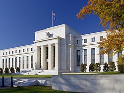 The Eccles Building on Constitution Avenue, home of the Federal Reserve, the central bank of the United States