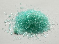 Blue-green iron(II) sulfate heptahydrate