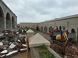 Atrium site before renovation.