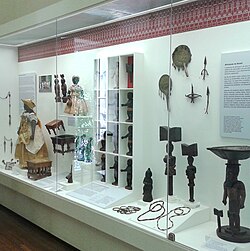 Objects pertaining to Candomblé on display in a Brazilian museum