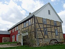 Kliese Housebarn in Emmet, Wisconsin, U.S.A. Built ca. 1850 for Friedrich Kliese, an immigrant from Silesia