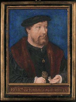 Henry III of Nassau-Breda (1483–1538) by Bernard van Orley. Henry may have been the patron of Bosch's triptych: he was well known as an avid collector of art.[49]