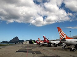 Planes with Sugarloaf Mountain in the background