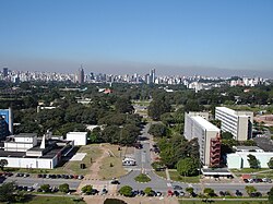Aerial view of University of São Paulo in São Paulo, one of the world's renowned university centers