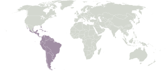 The Neotropical realm (in purple)