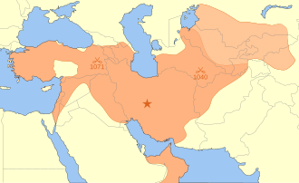 Seljuq empire at the time of its greatest extent, at the death of Malik Shah I[citation needed]