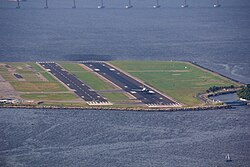 View of both runways