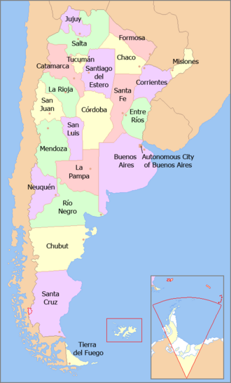 Provinces of Argentina. Click to explore.