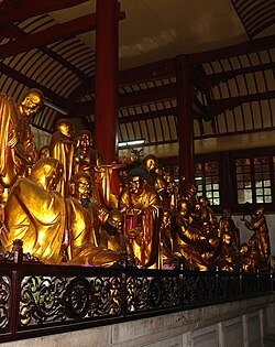 The Hall of Five Hundred Arhats at Guoqing Temple