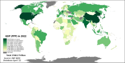 GDP PPP by country (territory) in 2022 (IMF)