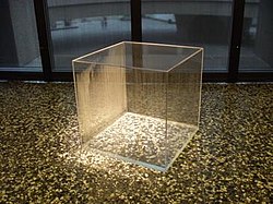 Condensation Cube, plexiglass and water, by Hans Haacke; Hirshhorn Museum and Sculpture Garden, begun 1965, completed 2008