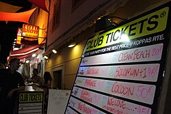 Advance ticket sales for diverse nightclubs on Ibiza island