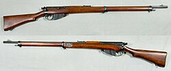 A British Lee–Metford rifle used by British troops during the Second Boer War