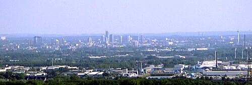 View over central Essen from Bottrop