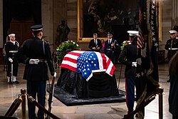 President Jimmy Carter lying in state in the Capitol rotunda before his state funeral, 7 January 2025
