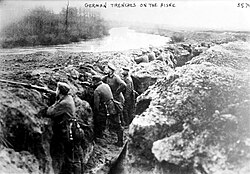 German trenches along the Aisne during World War I