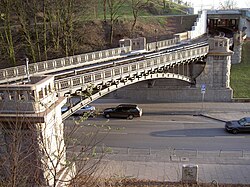 Landungsbrücken station in Hamburg is an example where the U-Bahn is on the surface while the S-Bahn station is on a lower level.